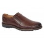 Pantofi barbati casual perforati din piele naturala Bleumarin - GKR506BLUE